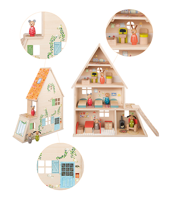 wooden dolls house