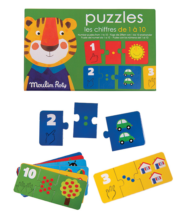 LES CHIFFRES - 2 ANS LIVRE DE 10 PAGES + 10 PUZZLES