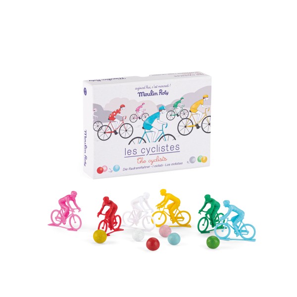 Aujourd'hui game of 6 cyclists with marbles